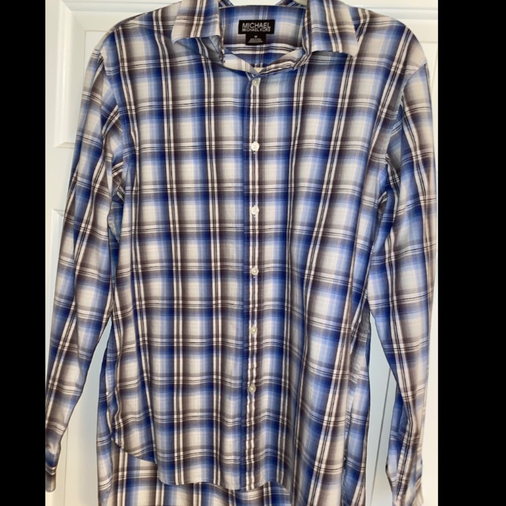 MICHAEL KORS Michael Kors Button Down Blur Plaid